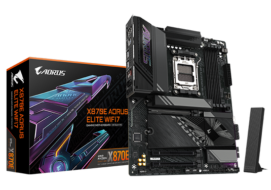 GIGABYTE X870E AORUS ELITE WIFI 7 | AM5 | DDR5 | 4X DIMM | PCIE AND M.2 SLOTS | 12 MONTHS WARRANTY MOTHERBOARD