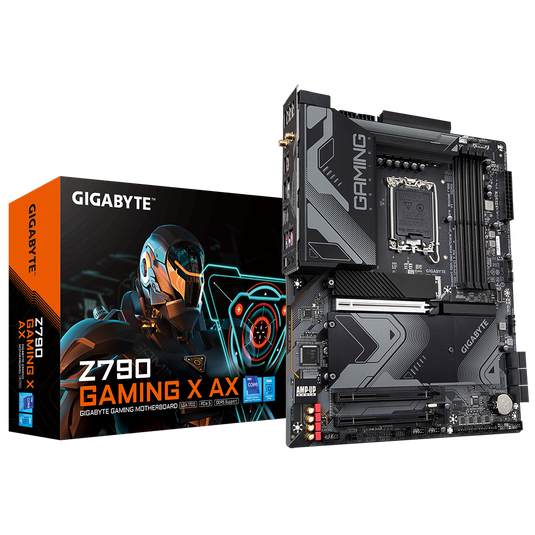 GIGABYTE Z790 GAMING X AX | DDR5 | 4 DIMM SLOTS | ATX | PCI-E 4.0 X 16 | PCI-E 4.0 M.2 | WIFI 6E | LGA 1700 | 12 MONTHS WARRANTY | MOTHERBOARD