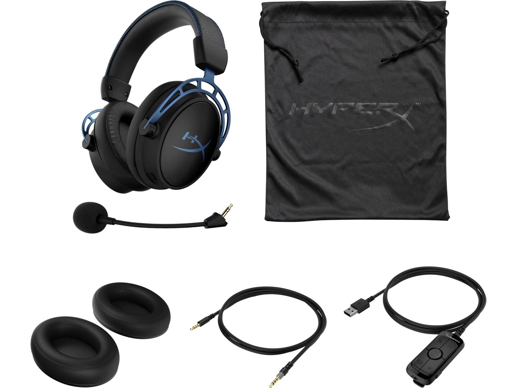 HP HYPERX CLOUD ALPHA S BLACK/BLUE WIRED GAMING HEADSET-HEADSET-Makotek Computers