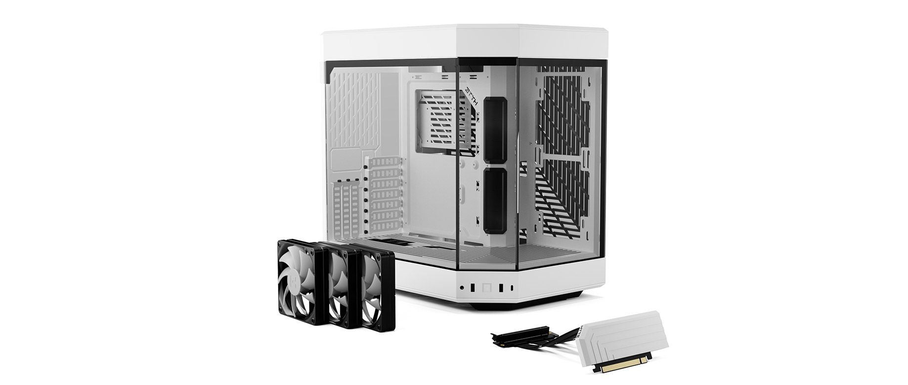 HYTE Y60 CS-HYTE-Y60-WW SNOW WHITE ABS / STEEL / TEMPERED GLASS ATX MID TOWER PC CASE-CASE-Makotek Computers