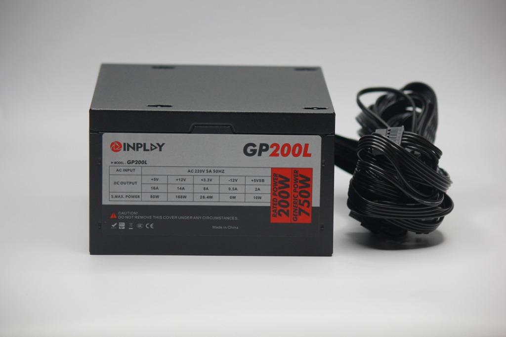 INPLAY GP200L SEMI-RATED 750W LONG WIRE ATX POWER SUPPLY-PSU-Makotek Computers