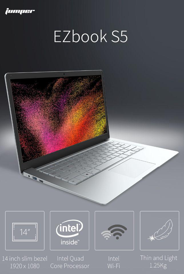 JUMPER EZBOOK S5 INTEL CELERON N3350 | 12GB DDR4 MEMORY | 14" FULL HD DISPLAY | 256GB SSD | WINDOWS 11 HOME | LAPTOP-LAPTOP-Makotek Computers