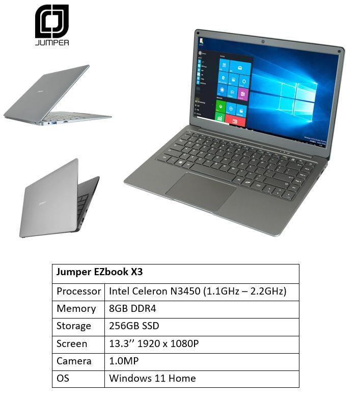 JUMPER EZBOOK X3 INTEL CELERON N3450 | 8GB DDR4 RAM | 256GB SSD 