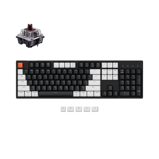 KEYCHRON C2PH3 C2 PRO SWAPPABLE WIRED MECHANICAL KEYBOARD | 104 KEYS | 100% | RGB BACKLIGHT | BROWN SWITCH |  6 MONTHS WARRANTY KEYBOARD