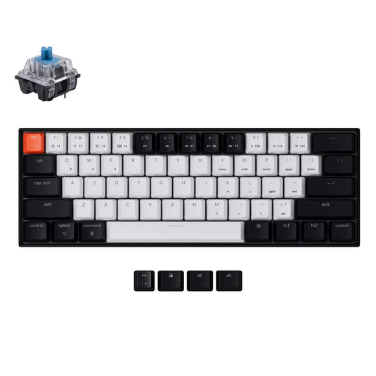 KEYCHRON K12-A2 KEYBOARD | WHITE LED | GATERON | BLUE SWITCH | 6 MONTHS WARRANTY KEYBOARD