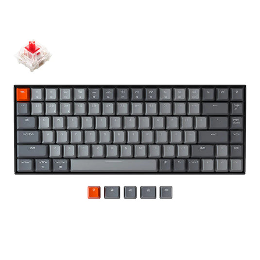 KEYCHRON K2-B1H WIRELESS MECHANICAL GATERON KEYBOARD | 84 KEYS | 75% LAYOUT | RED SWITCH | RGB BACKLIGHT | 6 MONTHS WARRANTY KEYBOARD