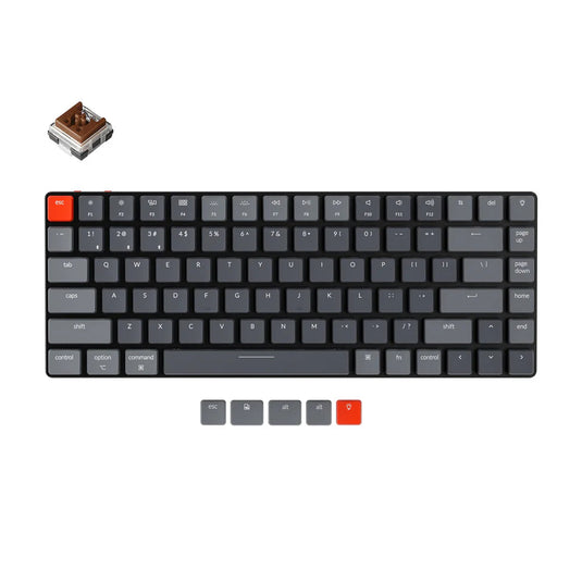 KEYCHRON K3-B3 RGB KEYBOARD | 84 KEYS | LED | GATERON LOW PROFILE | BROWN SWITCH | 6 MONTHS WARRANTY KEYBOARD