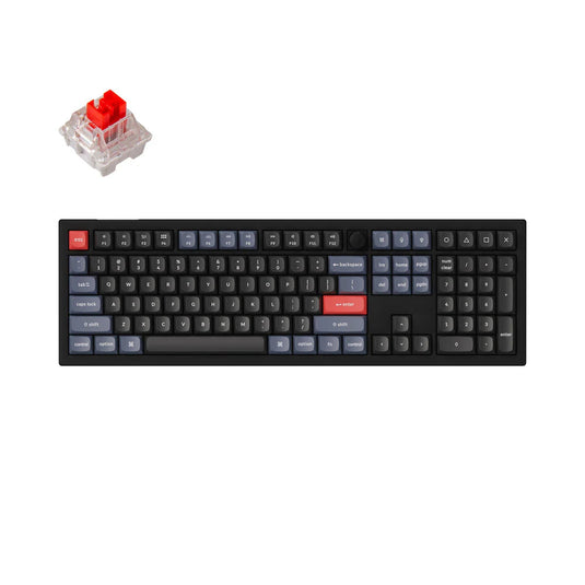 KEYCHRON V6-D1 CUSTOM HOTSWAP MECHANICAL KEYBOARD | 100% | 1000HZ | SOUTH FACING RGB | RED SWITCH | BLACK | 6 MONTHS WARRANTY KEYBOARD