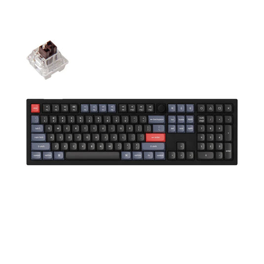 KEYCHRON V6-D3 CUSTOM HOTSWAP MECHANICAL KEYBOARD | 100% | 1000HZ | SOUTH FACING RGB | BROWN SWITCH | BLACK | 6 MONTHS WARRANTY KEYBOARD