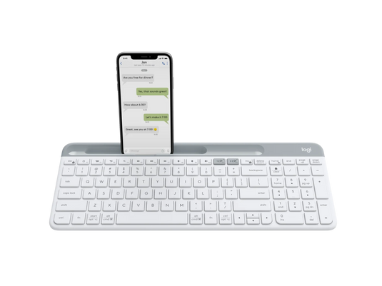 LOGITECH K580 | LOGITECH UNIFYING RECEIVER OR BLUETOOTH  LOW ENERGY TECHNOLOGY | WHITE KEYBOARD | 6 MONTHS WARRANTY KEYBOARD