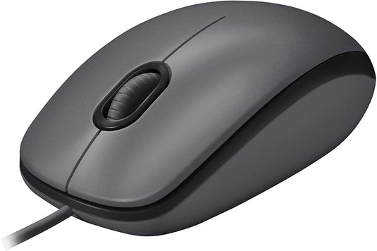 LOGITECH M100 - BLACK - USB - AP - ARCA CLAMSHELL M100R MOUSE-MOUSE-Makotek Computers