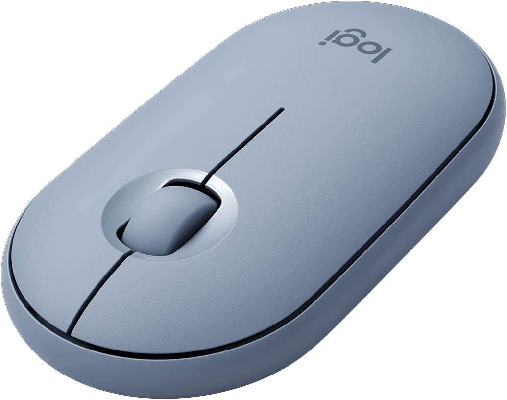 LOGITECH M350 PEBBLE WIRELESS BLUE GRAY MOUSE-MOUSE-Makotek Computers