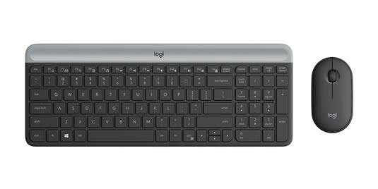 LOGITECH MK470 SLIM | COMBO | GRAPHITE | WIRELESS KEYBOARD MOUSE