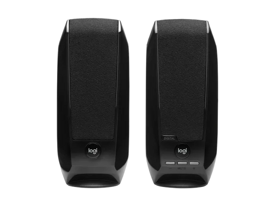 LOGITECH S150 USB STEREO SPEAKERS | POWER INDICATOR LIGHT | USB-A INPUT FOR POWER AND AUDIO  SPEAKERS