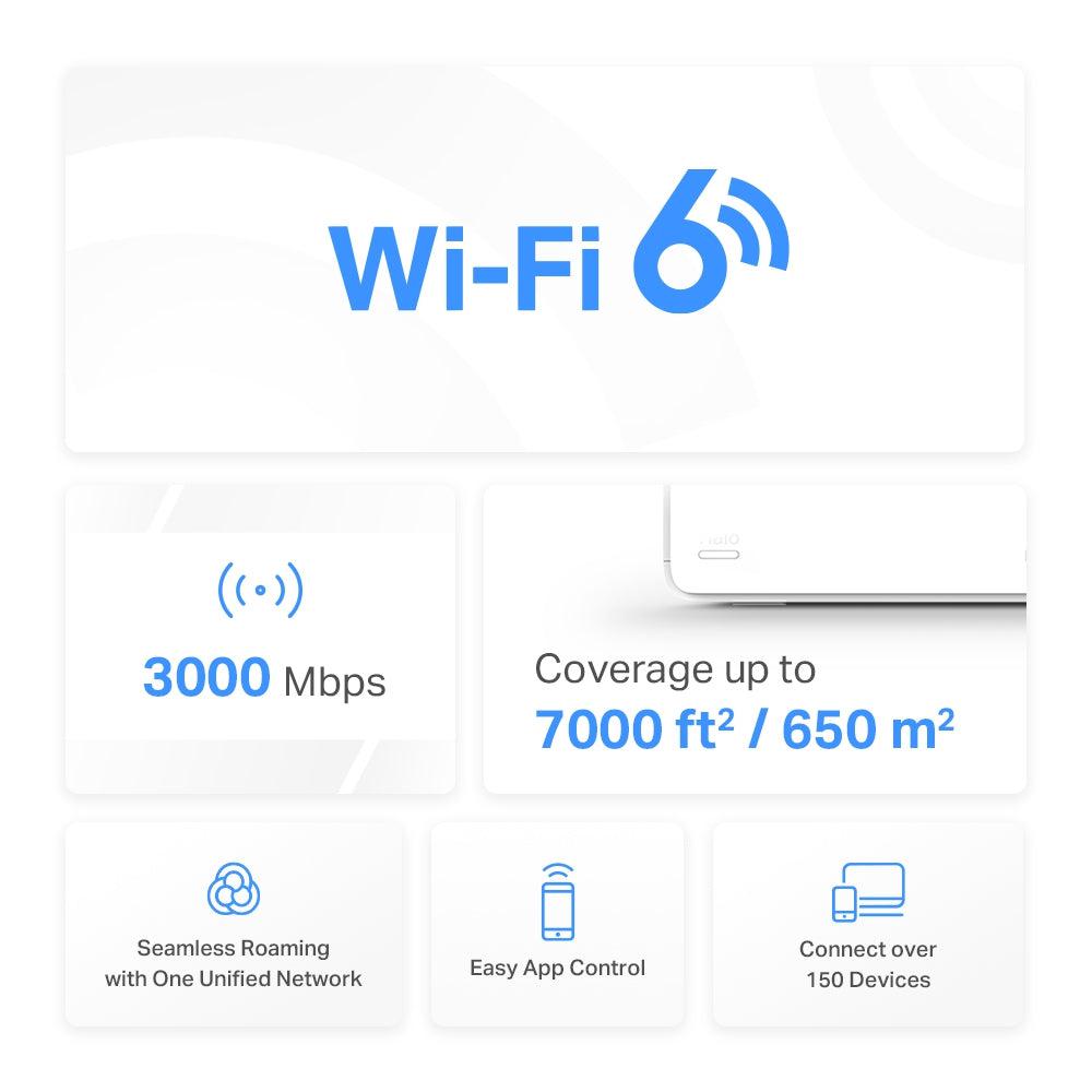 MERCUSYS HALO H80X (3 PACK) AX3000 WI-FI 6 WHOLE HOME MESH SYSTEM-WIFI SYSTEM-Makotek Computers