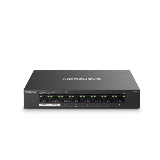 MERCUSYS MS108GP 8-PORT GIGABIT WITH 7 PORT POE+ DESKTOP SWITCH-SWITCH-Makotek Computers