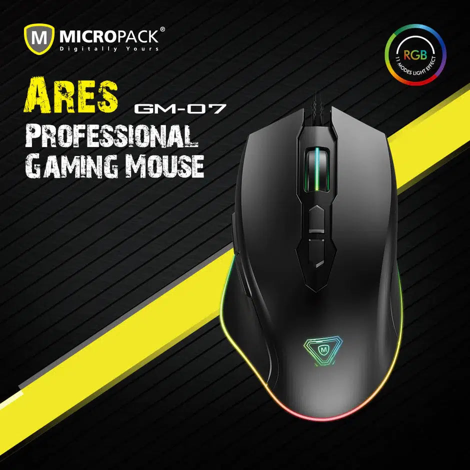 MICROPACK DIGITAL YOURS ARES GM07 PROFESSIONAL GAMING MOUSE-MOUSE-Makotek Computers