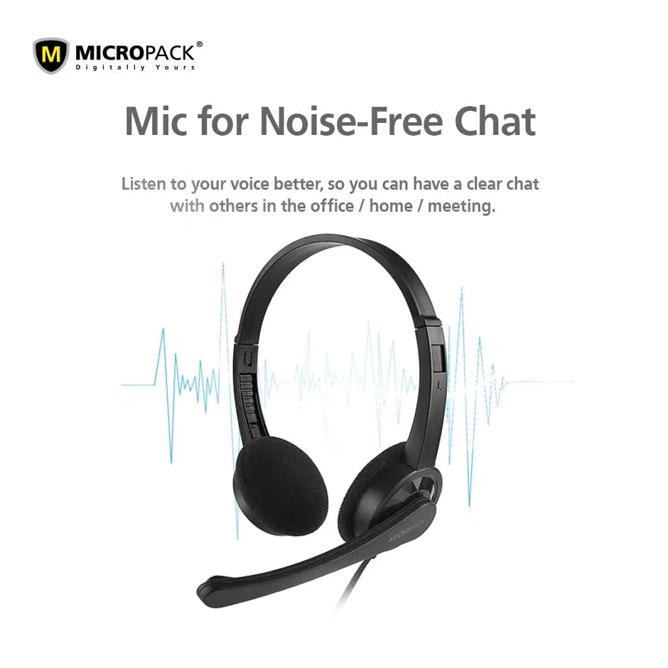 MICROPACK DIGITAL YOURS MHP01 STEREO SURROUND 3.5MM MULTI DEVICE HEADSET-HEADSET-Makotek Computers