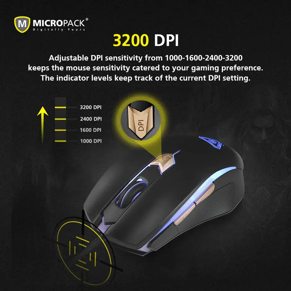 MICROPACK GAME SERIES CUPID GM06 GAMING WIRED MOUSE-MOUSE-Makotek Computers