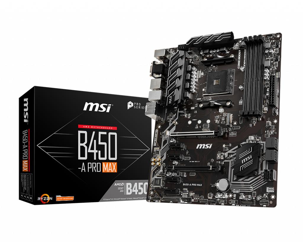 MSI B450-A PRO MAX | CORE BOOST | DDR4 BOOST | TURBO M.2 | USB 3.2 GEN CONNECTOR | ATX MOTHERBOARD-MOTHERBOARDS-Makotek Computers