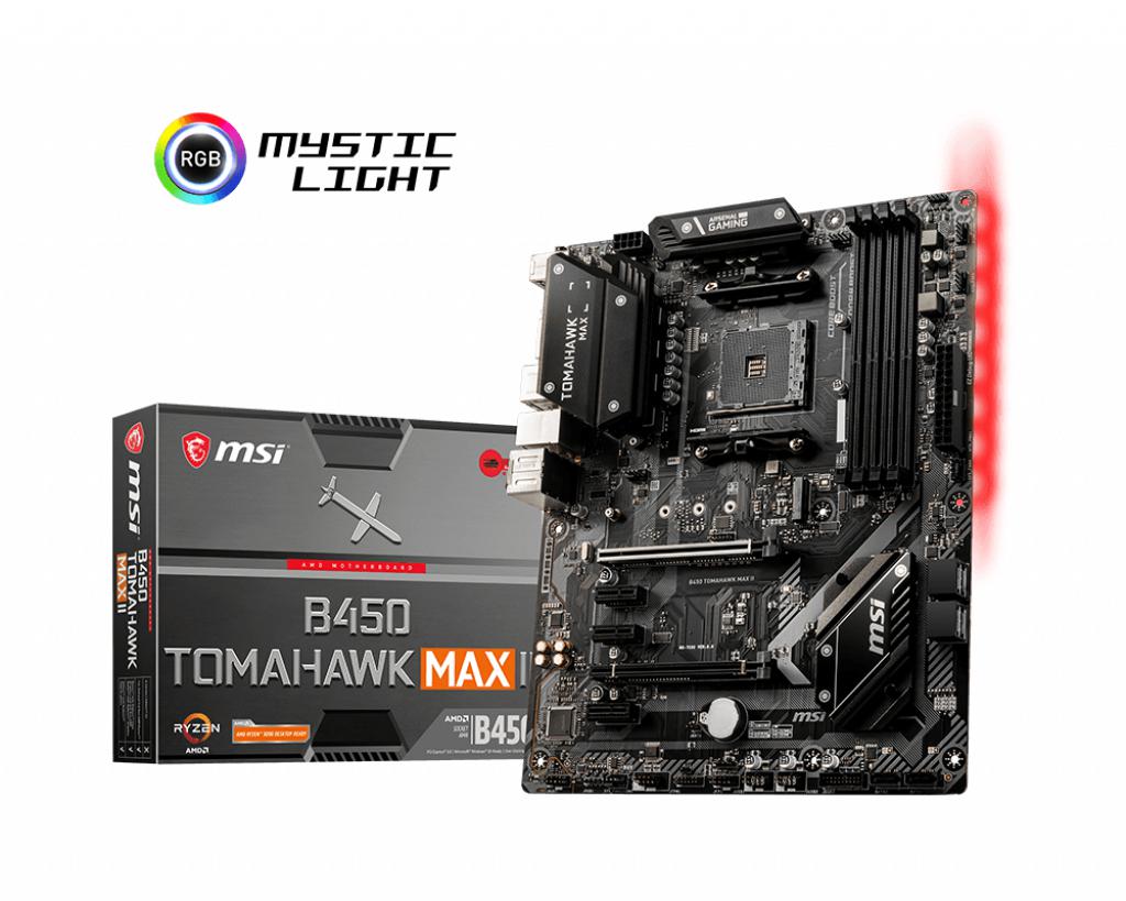 MSI B450 TOMAHAWK MAX II | AMD RYZEN 3000 3RD GEN RYZEN AM4 | DDR4 | M.2 | USB 3.2 GEN 1 | HDMI | ATX | GAMING MOTHERBOARD-MOTHERBOARDS-Makotek Computers