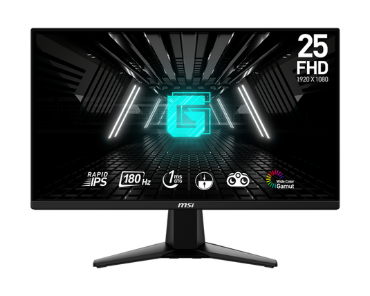 MSI G255F | 24.5" | FLAT | 1920 X 1080 | 180HZ | 1MS (GTG) | DP 1.2A * 1 | HDMI 2.0B * 1 | 1 HEADPHONE OUT | RAPID IPS | HIGH REFRESH RATE | 12 MONTHS WARRANTY MONITOR