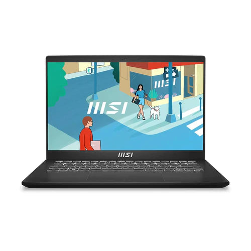 MSI MODERN 14 C12MO-1033PH | INTEL CORE I5 1235U | INTEL IRIS XE GRAPHICS | 16GB DDR4 MEMORY | 512GB NVME SSD | 14" FULL HD DISPLAY | WINDOWS 11 OS | MS OFFICE 2021 H&S | BLACK | 12 MONTHS WARRANTY | LAPTOP