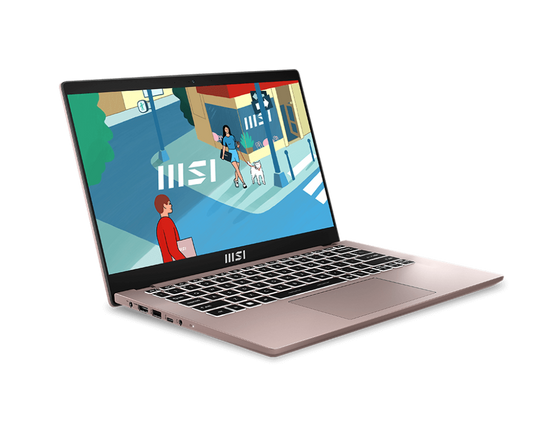 MSI MODERN 14 C13M-1265PH BEIGE ROSE | INTEL CORE I3 1315U | 8GB 3200MHZ DDR4 MEMORY | INTEL UHD GRAPHICS | 512GB NVME SSD | 14" FULL HD DISPLAY | WINDOWS 11 OS | 12 MONTHS WARRANTY LAPTOP