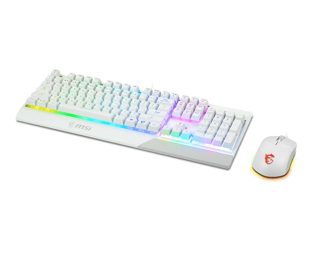 MSI VIGOR GK30 WHITE COMBO KEYBOARD AND MOUSE-KEYBOARD-Makotek Computers