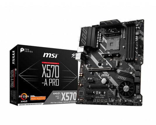 MSI X570-A PRO LIGHTNING GEN 4 PCIE AND M.2 SOLUTION, FROZR HEATSINK, CORE BOOST, DDR4 BOOST, AUDIO BOOST 4, USB 3.2 GEN2 CONNECTOR ATX AM4 MOTHERBOARD-MOTHERBOARDS-Makotek Computers