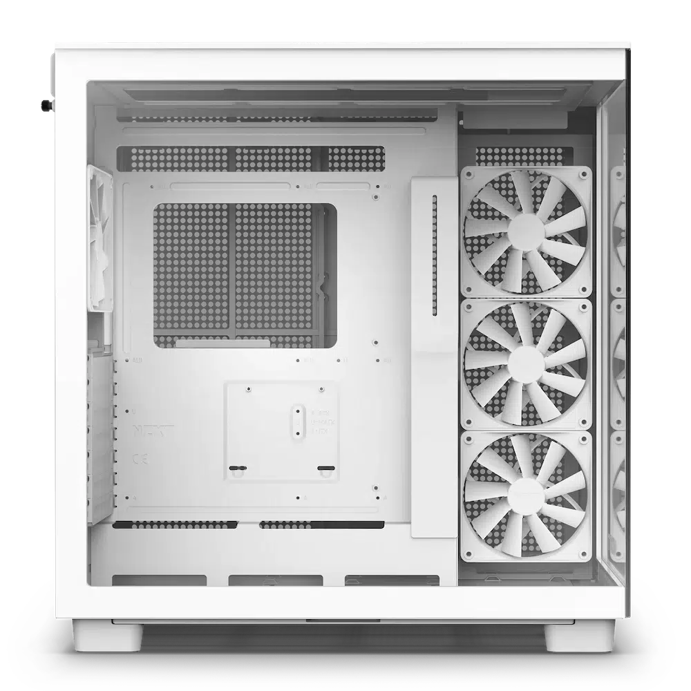 NZXT H9 FLOW MATTE WHITE DUAL CHAMBER MID TOWER CASE-CASE-Makotek Computers