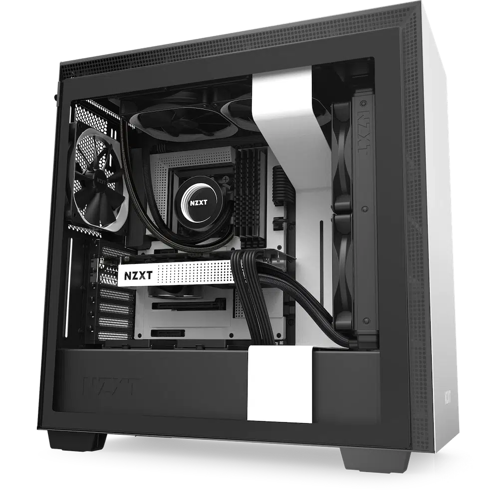 NZXT H710 CA-H710B-W1 WHITE MID TOWER TEMPERED GLASS CASE-PC CASE-Makotek Computers