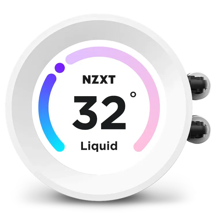 NZXT ELITE 360 MATTE WHITE 360MM WITH LCD DISPLAY AIO LIQUID COOLER-LIQUID COOLER-Makotek Computers