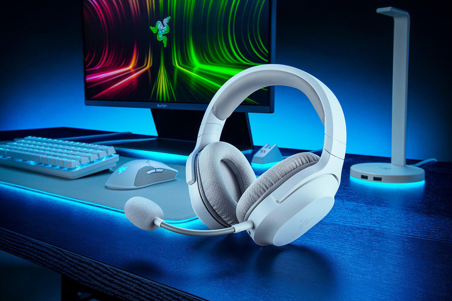 RAZER BARRACUDA X (2022) MERCURY WHITE WIRELESS MULTI PLATFORM GAMING AND MOBILE HEADSET-HEADSET-Makotek Computers