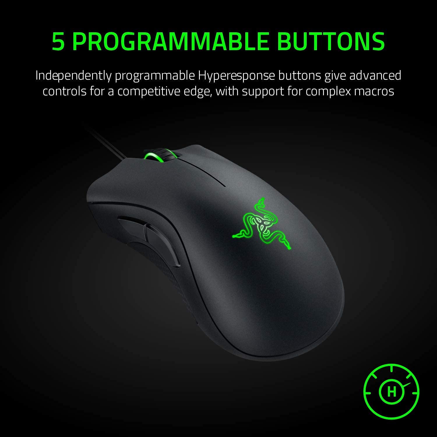 RAZER DEATHADDER ESSENTIAL BLACK MOUSE-MOUSE-Makotek Computers