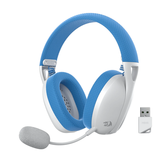 REDRAGON H848 IRE PRO WHITE-BLUE WIRELESS | BLUETOOTH | WIRED HEADSET