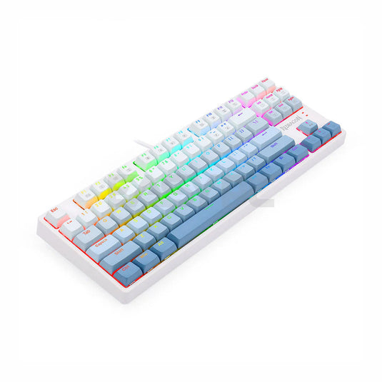 REDRAGON K645W-GB CASS WIRED MECHANICAL GAMING  KEYBOARD | RGB BACKLIGHT | WHITE-BLUE MIX COLORED KEYCAPS | BLUE SWITCH | 6 MONTHS WARRANTY KEYBOARD