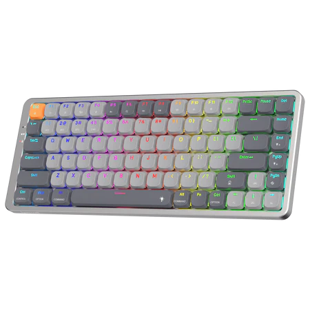 REDRAGON K652G-RGB-PRO AZURE WIRELESS MECHANICAL KEYBOARD | RED SWITCH | 75% LAYOUT | LOW PROFILE | GREY | 6 MONTHS WARRANTY KEYBOARD