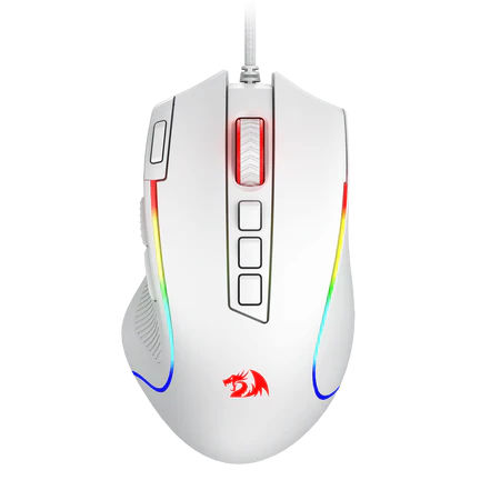 REDRAGON M612BLK PREDATOR RGB WHITE MOUSE | 8000 DPI | WIRED OPTICAL MOUSE | 11 PROGRAMMABLE BUTTONS | 5 BACKLIT MODES | RAPID FIRE BUTTON  | 6 MONTHS WARRANTY MOUSE