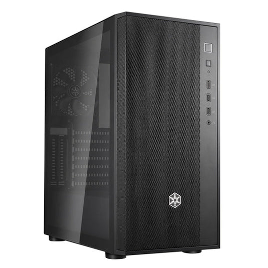 SILVERSTONE FARA R1 V2 BLACK ATX TEMPERED GLASS CASE