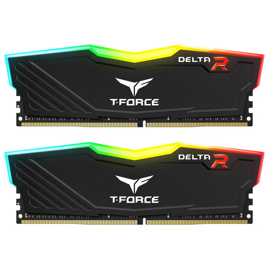 TEAMGROUP TF3D432G3600HC18JDCO1 T-FORCE DELTA RGB MEMORY | DDR4 | 3600 MHZ | CL 18 | 16GB X2 | 32GB | BLACK | 12 MONTHS WARRANTY MEMORY