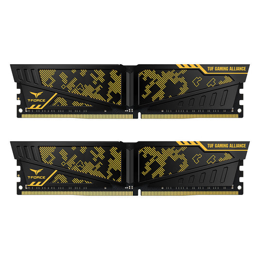 TEAMGROUP TLTYD416G3200HC16FBK VULCAN TUF YELLOW | 32GB (16X2) | 3200 MHZ | CL16-20-20-40 | 12 MONTHS WARRANTY MEMORY