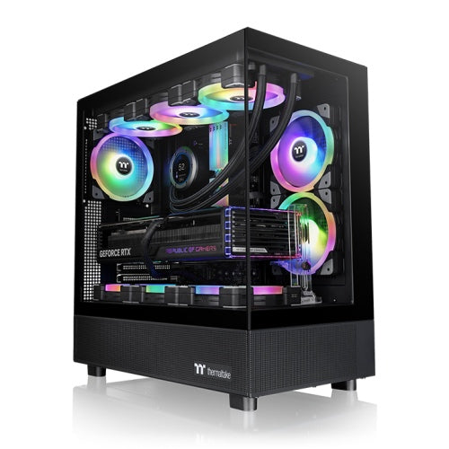 THERMALTAKE CA-1Y7-00M1WN-0 VIEW 270 TG ARGB | BLACK | MID TOWER | ATX | PRE-INSTALLED CT140 ARGB SYNC PC COOLING FAN  12 MONTHS WARRANTY PC CASE