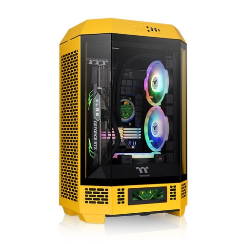 THERMALTAKE TOWER 300 BUMBLE BEE CA-1Y4-00S4WN-00 MICRO TOWER CHASSIS| 551 x 342 x 281 MM | 3MM TEMPERED GLASS x 3 | 12 MONTHS WARRANTY PC CASE