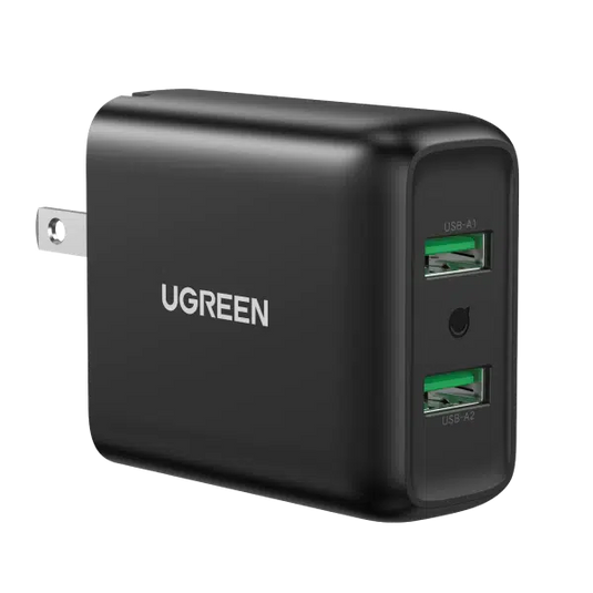 UGREEN CD161/70151 DUAL USB A QC 3.0 36W ADAPTER-ADAPTER-Makotek Computers