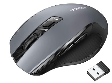 UGREEN MU006/90545 BLACK 4000 DPI ERGONOMIC CONTOURE-SHAPE WIRELESS  | 6 MONTHS WARRANTY MOUSE