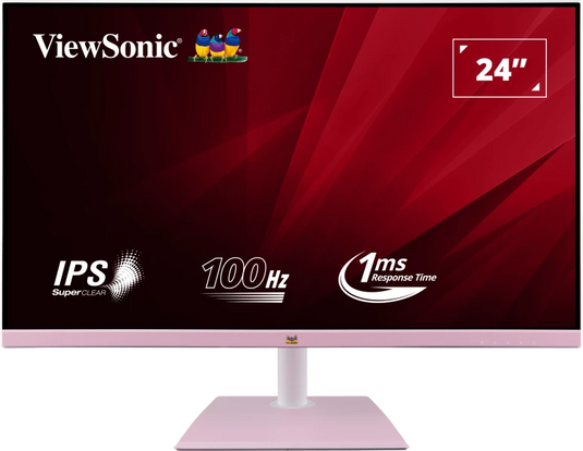 VIEWSONIC VA2436-H-PN 23.8" | PINK | 100HZ |1MS | HDMI 1.4 | VGA, 3.5MM AUDIO OUT | EYE PROTECH | 12 MONTHS WARRANTY MONITOR