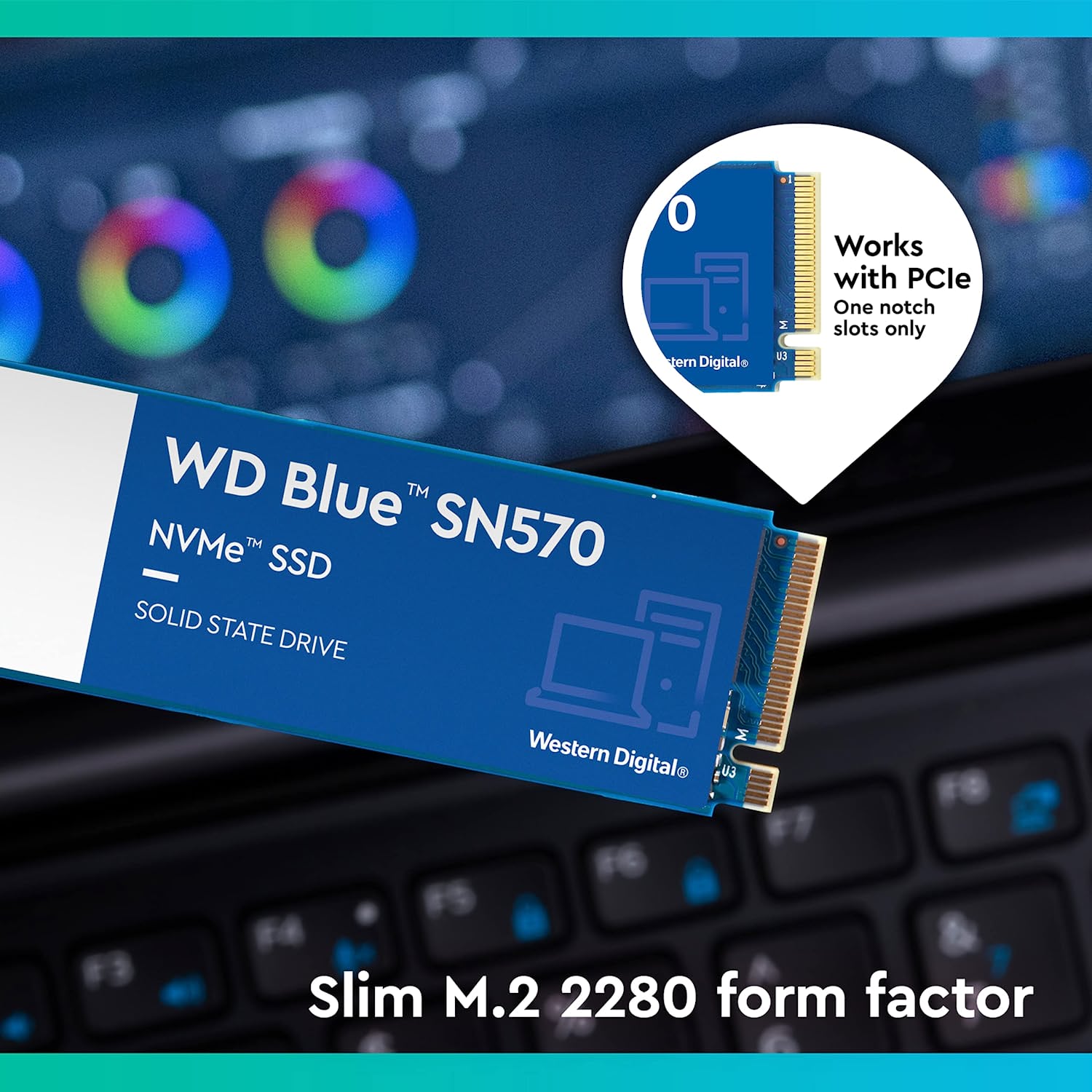 WESTERN DIGITAL BLUE SN570 1TB NVME™ SSD-SOLID STATE DRIVE-Makotek Computers