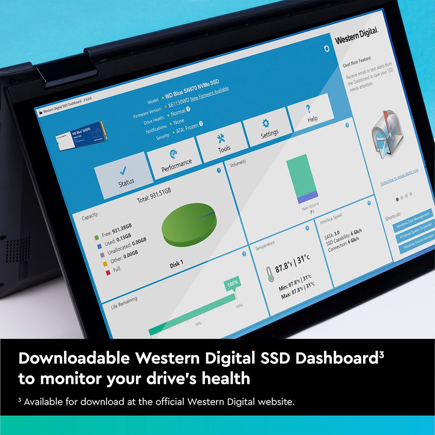 WESTERN DIGITAL BLUE SN570 1TB NVME™ SSD-SOLID STATE DRIVE-Makotek Computers