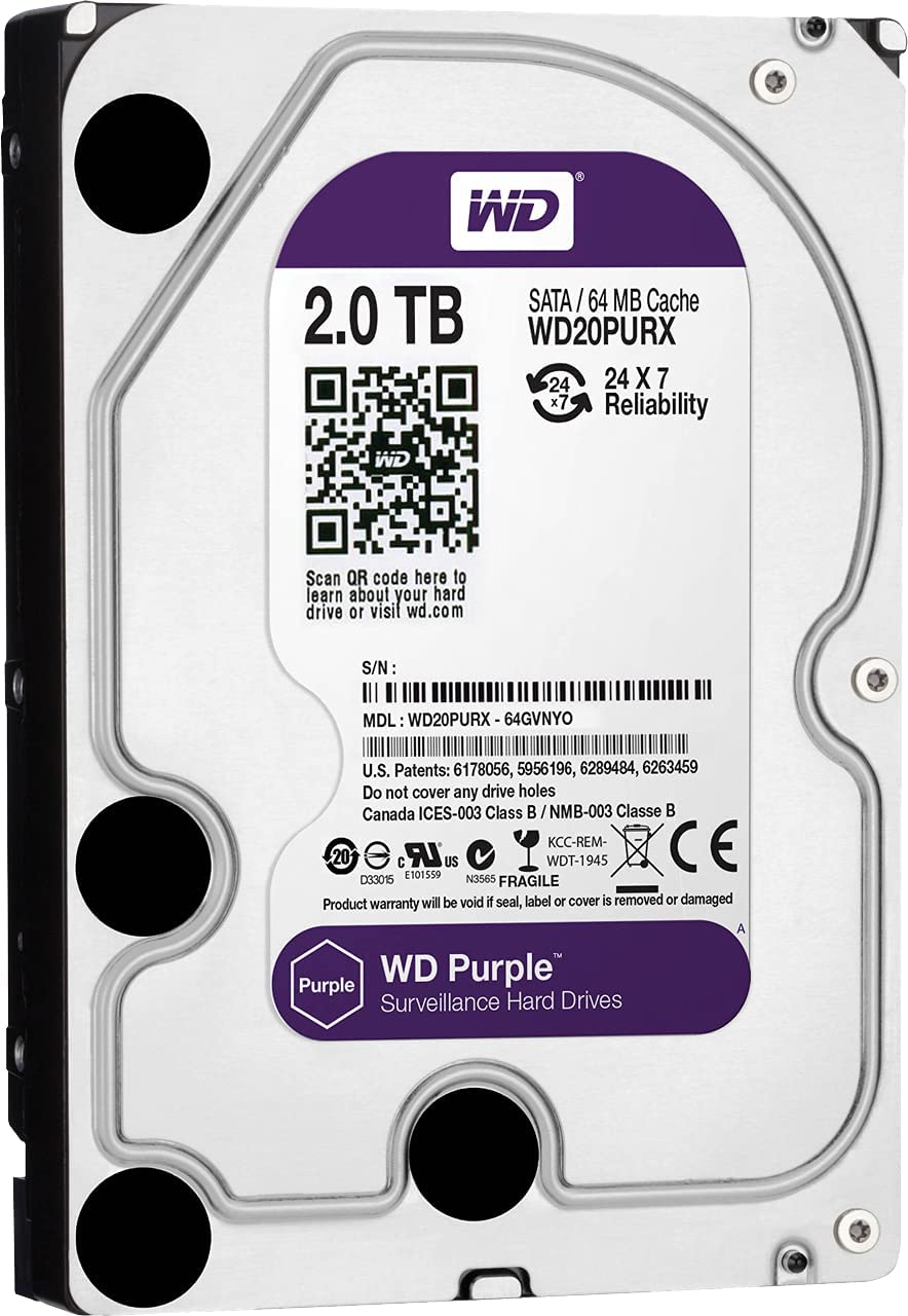 WD PURPLE WD20PURX 2TB SURVEILLANCE HARD DISK DRIVE-HDD-Makotek Computers